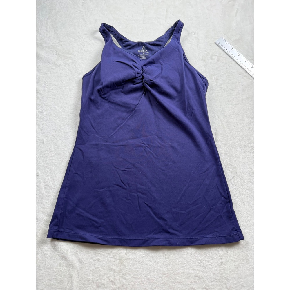 Prana Purple Cinched Bust Yoga Tank Top with Built-in Shelf Bra‎ Medium